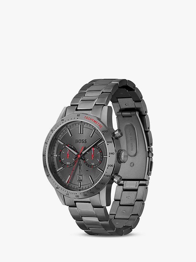 BOSS Men\'s Allure Chronograph Date Bracelet Strap Watch, Grey 1513924 at  John Lewis & Partners