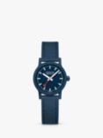 Mondaine Unisex Essence Eco Textile Strap Watch, Blue MS1.32140.LD