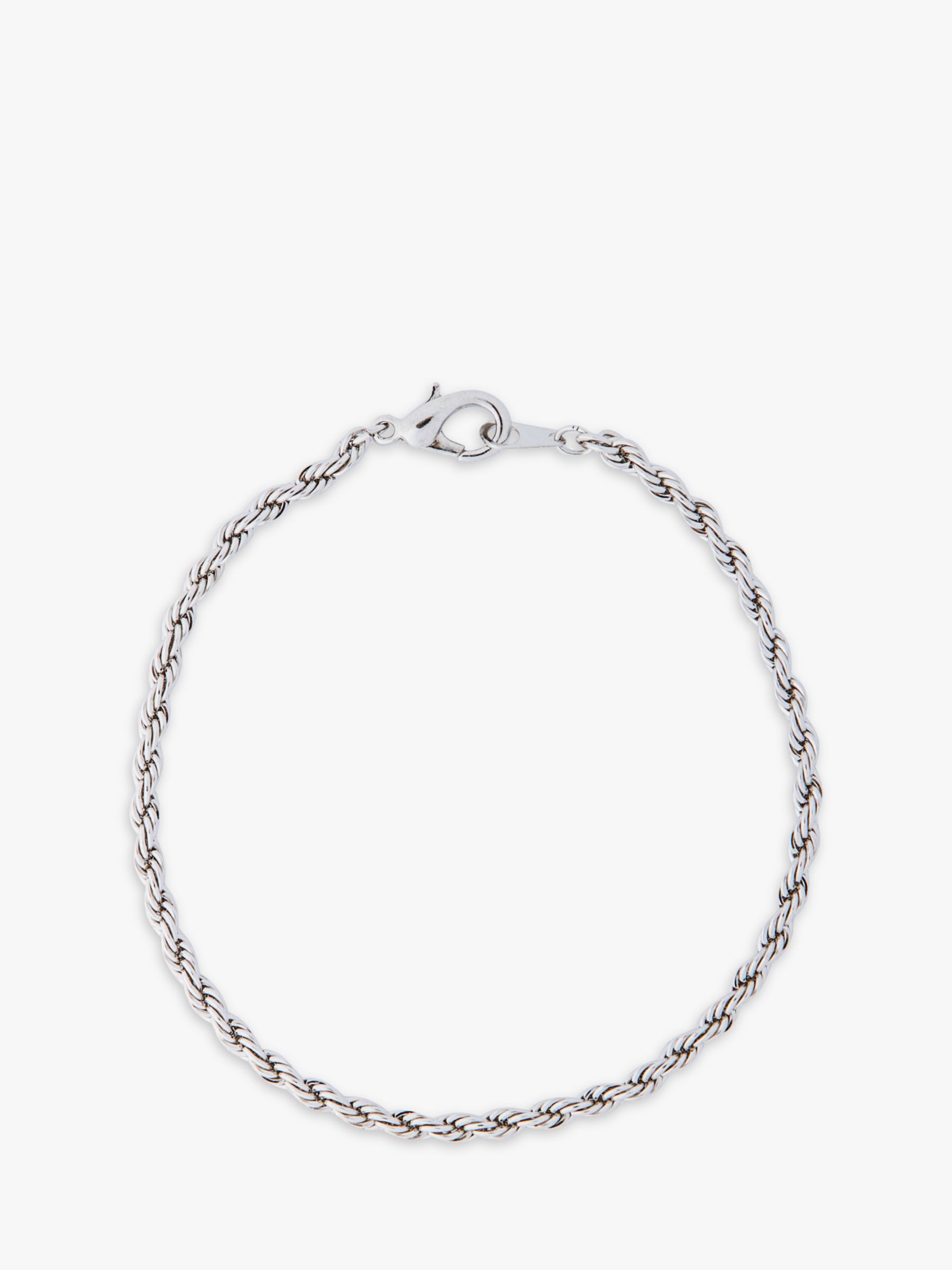 Eclectica Vintage Twisted Chain Bracelet, Silver at John Lewis & Partners
