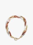 Eclectica Pre-Loved 22ct Triple Gold Plated Twisted Bracelet,Gold/Multi