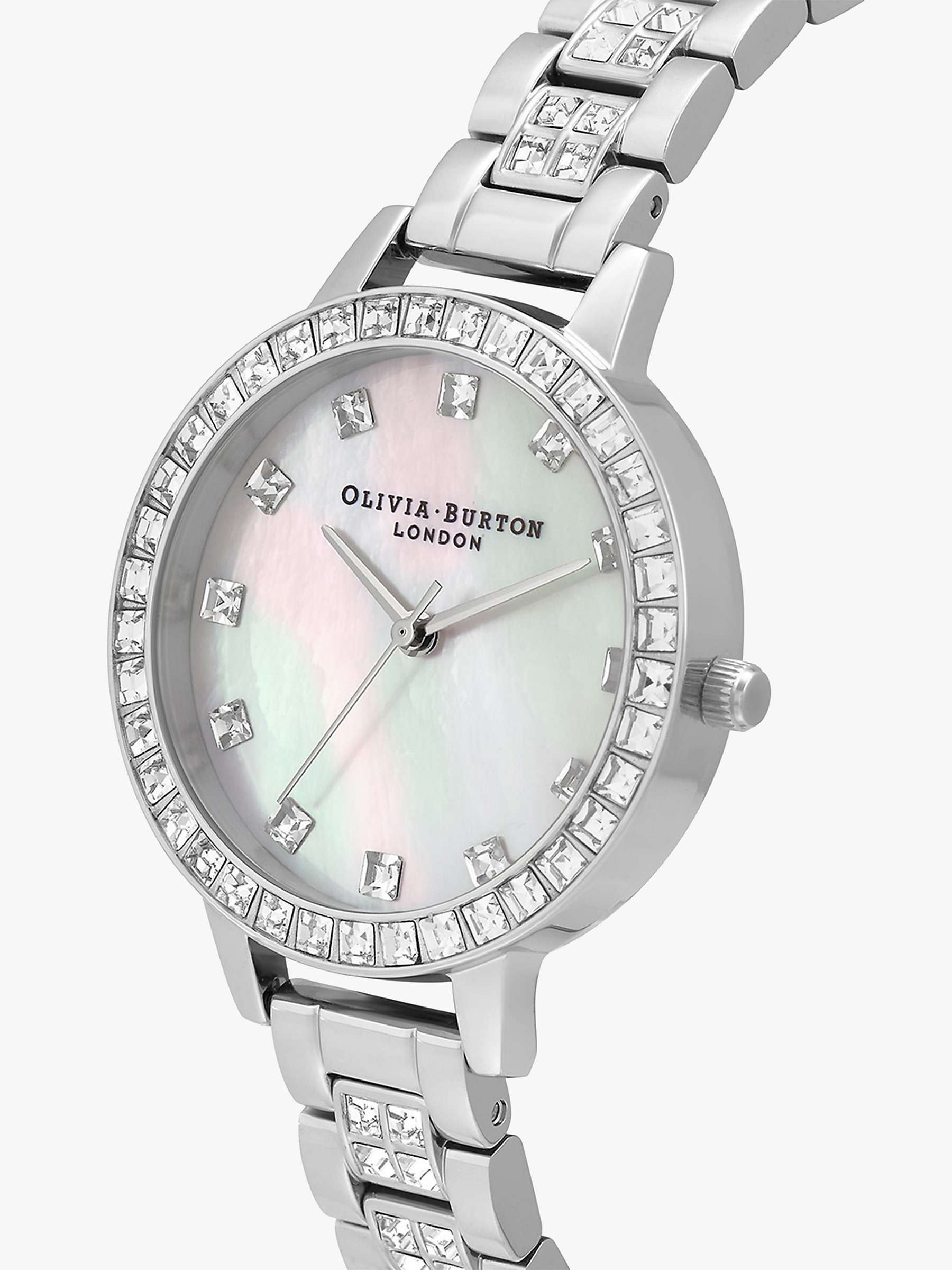 Buy Olivia Burton Women's Treasure Crystal Bracelet Strap Watch, Silver OB16MOP25 Online at johnlewis.com