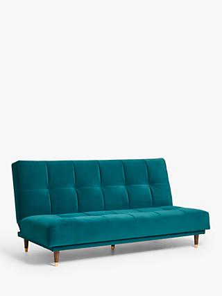 Linear Range, John Lewis Linear Medium 2 Seater Sofa Bed, Brass Leg