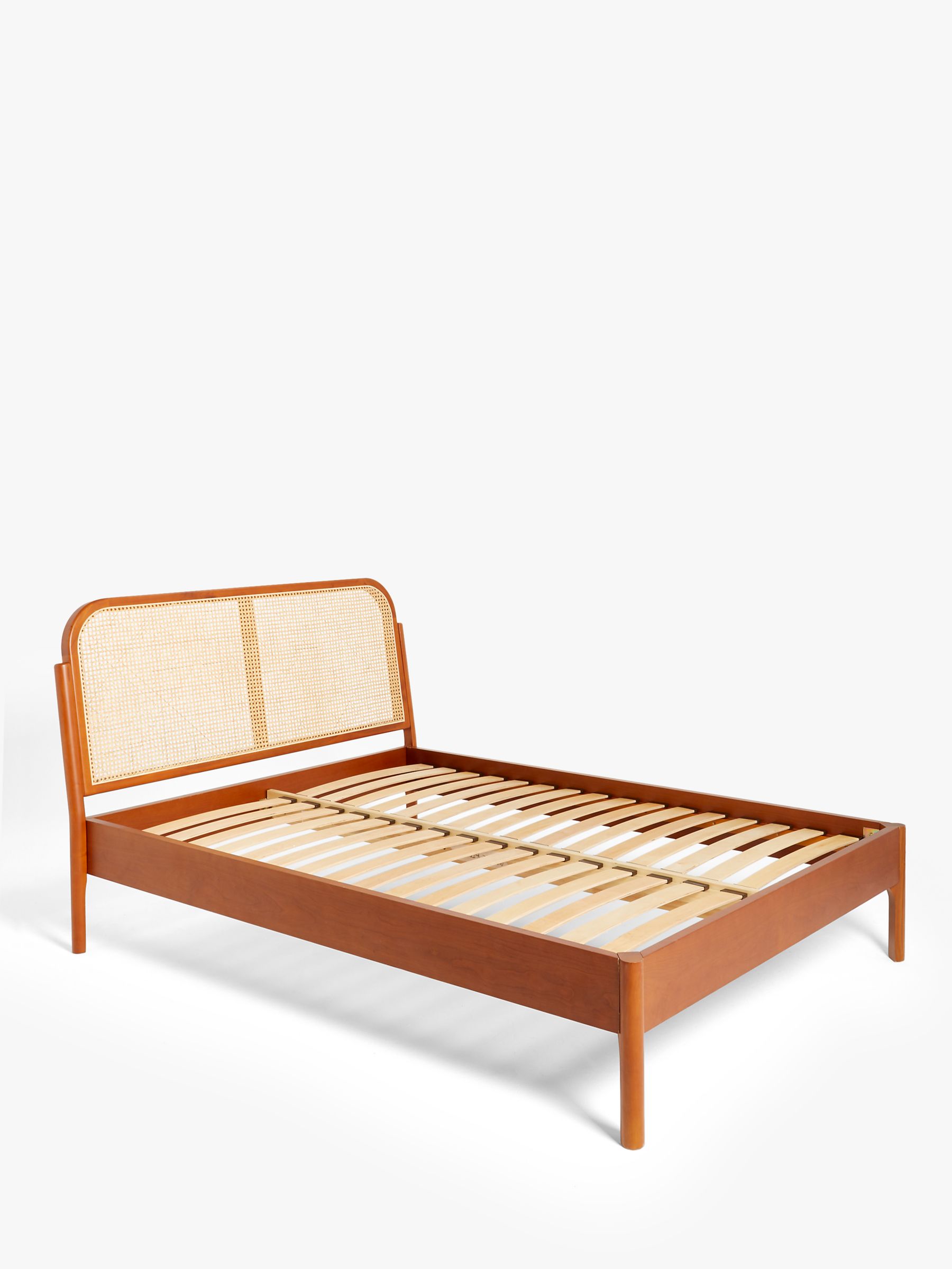 Photo of John lewis rattan cherry bed frame double brown