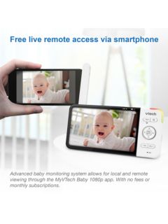 VTech Smart Wi-Fi Video Baby Monitor w/ 5” HC Display and 1080p HD Camera,  Built-in night light, RM5754HD White RM5754HD - Best Buy