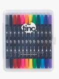 Tinc Duo Tipped Fineliner & Felt Tip Pens, Set of 12