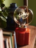 Orla Kiely Ceramic Bulbholder Table Lamp, Terracotta