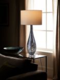 John Lewis Teardrop Glass Table Lamp, Grey