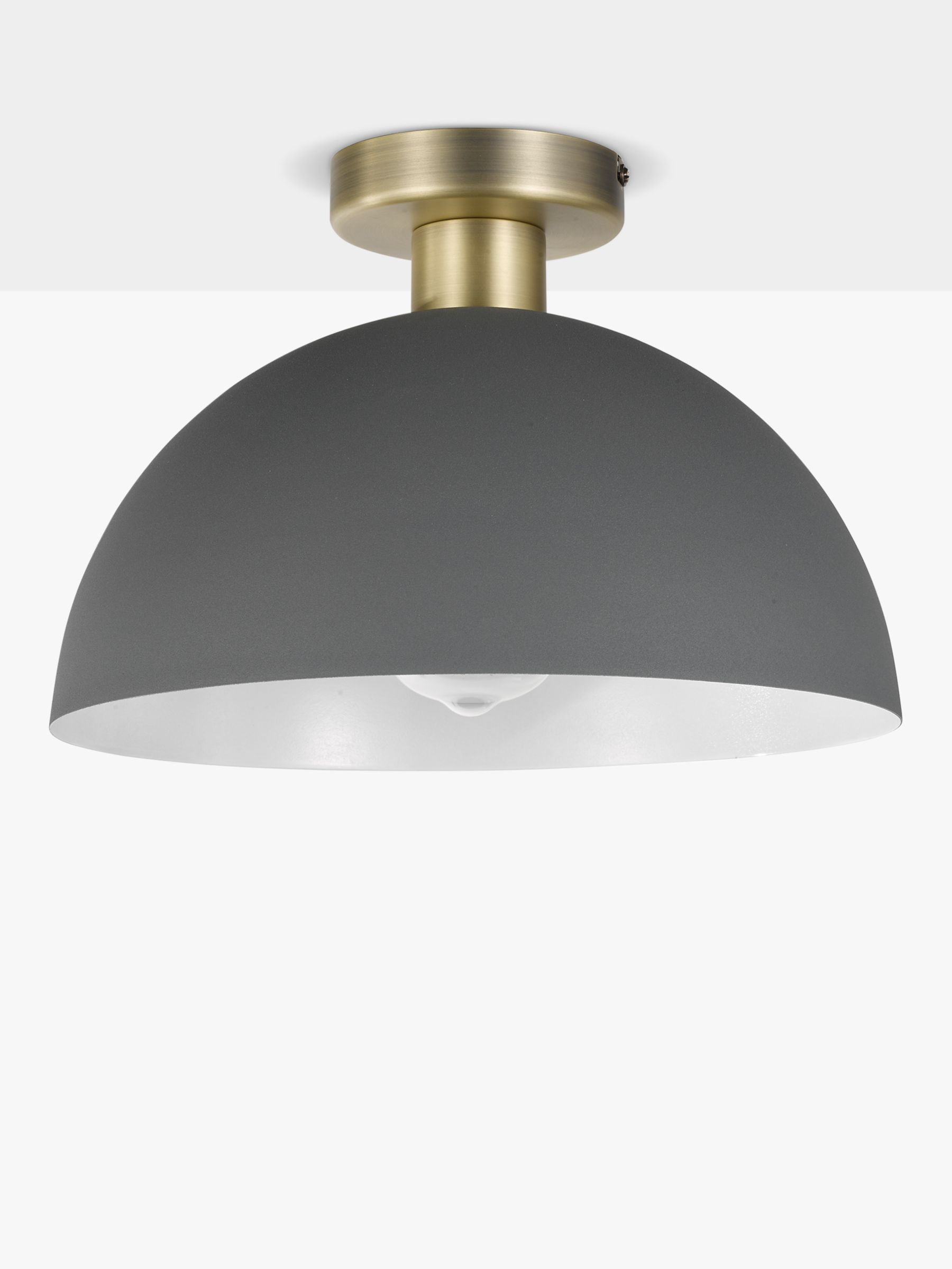 John Lewis ANYDAY Jamie Flush Ceiling Light, Grey