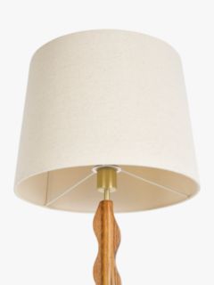 John Lewis Wiggle Wooden Floor Lamp, Walnut