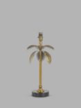 John Lewis + Matthew Williamson Palm Metal/Marble Lamp Base, Green, H43.5cm, Metallic Brass