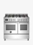 Bertazzoni Professional Series 100cm Dual Fuel Range Cooker, Stainless Steel