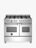 Bertazzoni Master Series 100cm Dual Fuel Range Cooker, Stainless Steel