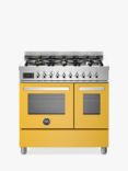 Bertazzoni Professional Series 90cm Dual Fuel Range Cooker, Yellow