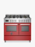 Bertazzoni Professional Series 100cm Dual Fuel Range Cooker, Red