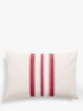 John Lewis Trio Stripe Rectangular Cushion, Garnet