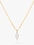 Leah Alexandra Kite White Topaz & Cubic Zirconia Pendant Necklace, Gold/Clear