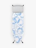 Brabantia Ironing Board C, 124 x 45cm, Solid Steam Unit Holder - Perfect Flow Bubbles
