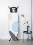 Brabantia Ironing Board C, 124 x 45cm, Solid Steam Iron Rest - Spring Bubbles