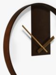 John Lewis Mid Century Wood Wall Clock, 60cm, Natural