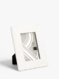 John Lewis Striped Wood-Effect Photo Frame, 4 x 6" (10 x 15cm), White