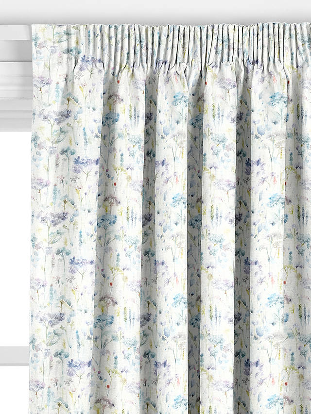 Voyage Hinton Poppy Made to Measure Curtains, Violet/White