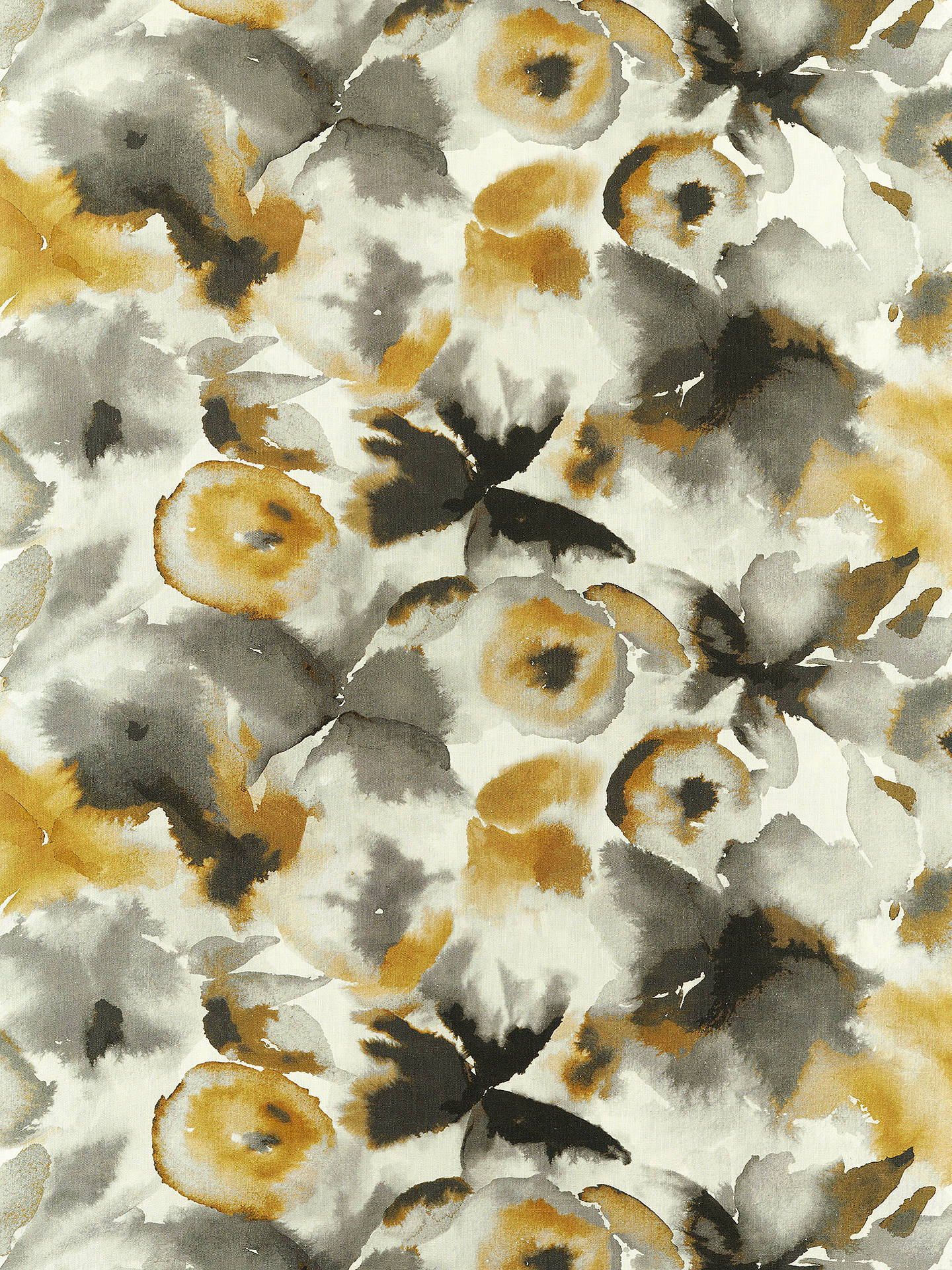 Harlequin Flores Made to Measure Curtains, Charcoal/Mustard