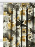 Harlequin Flores Made to Measure Curtains or Roman Blind, Charcoal/Mustard