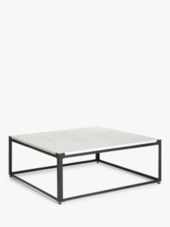 John Lewis Surface Marble Coffee Table, White/Natural