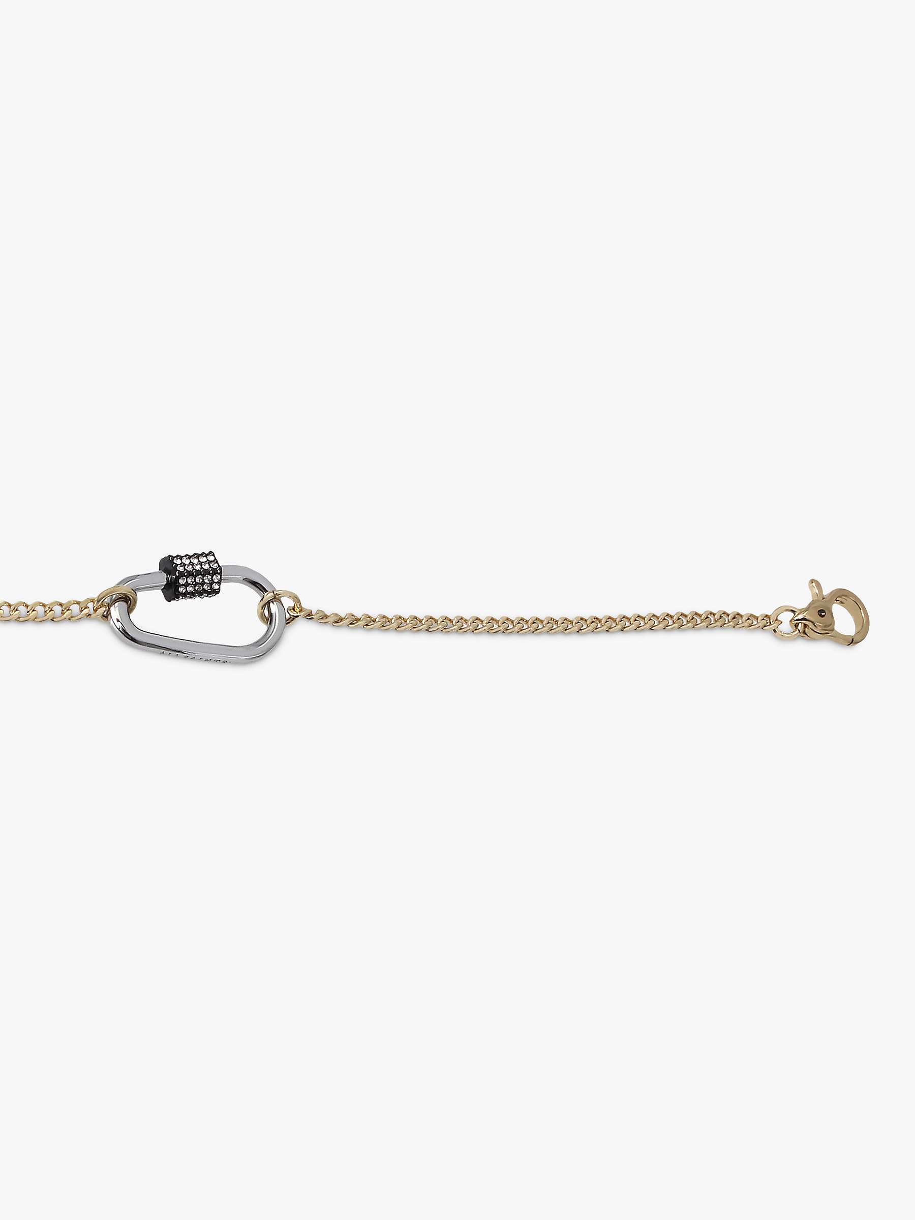 Buy AllSaints Carabiner Link Bracelet, Silver/Gold Online at johnlewis.com