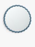 John Lewis Nautical Round Wall Mirror, 80cm, Blue