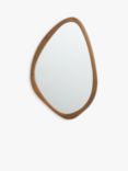 John Lewis Mid Century Oval Wood Wall Mirror, 71 x 47cm, Walnut