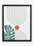 John Lewis ANYDAY Geo Framed Print, 51 x 41cm, Green/Multi