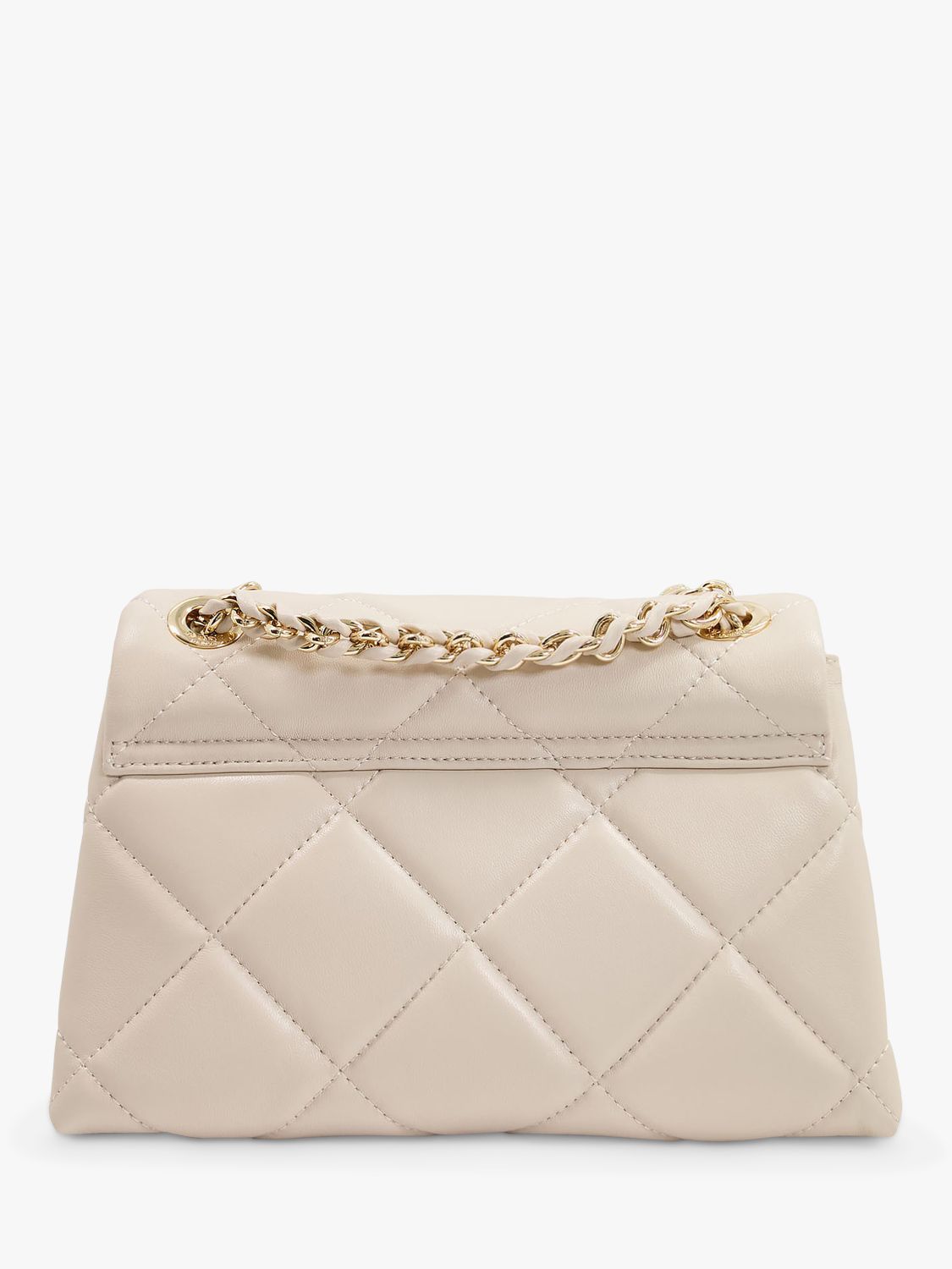 Dune Duchess Quilted Leather Shoulder Bag, Cream at John Lewis & Partners