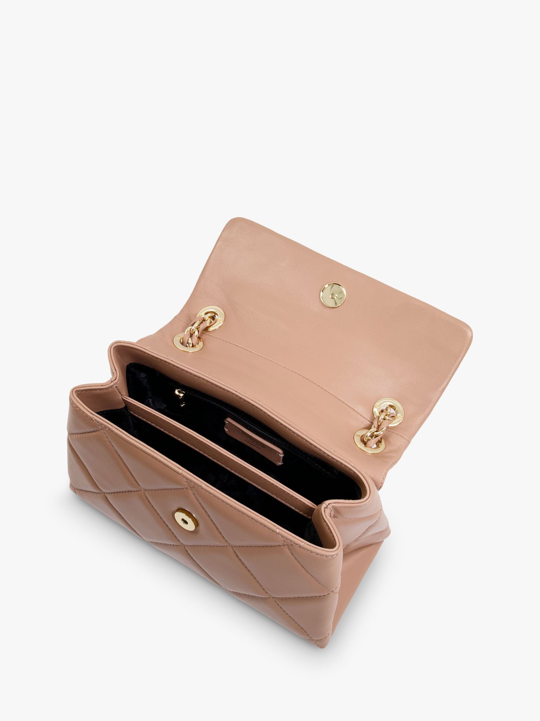 Dune Duchess Quilted Leather Shoulder Bag, Caramel at John Lewis & Partners