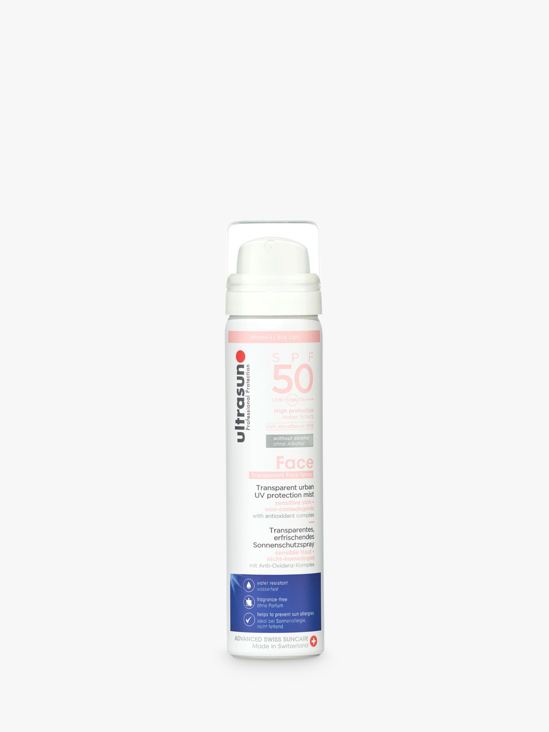 Ultrasun SPF 50 UV Face and Scalp Mist, 75ml 1