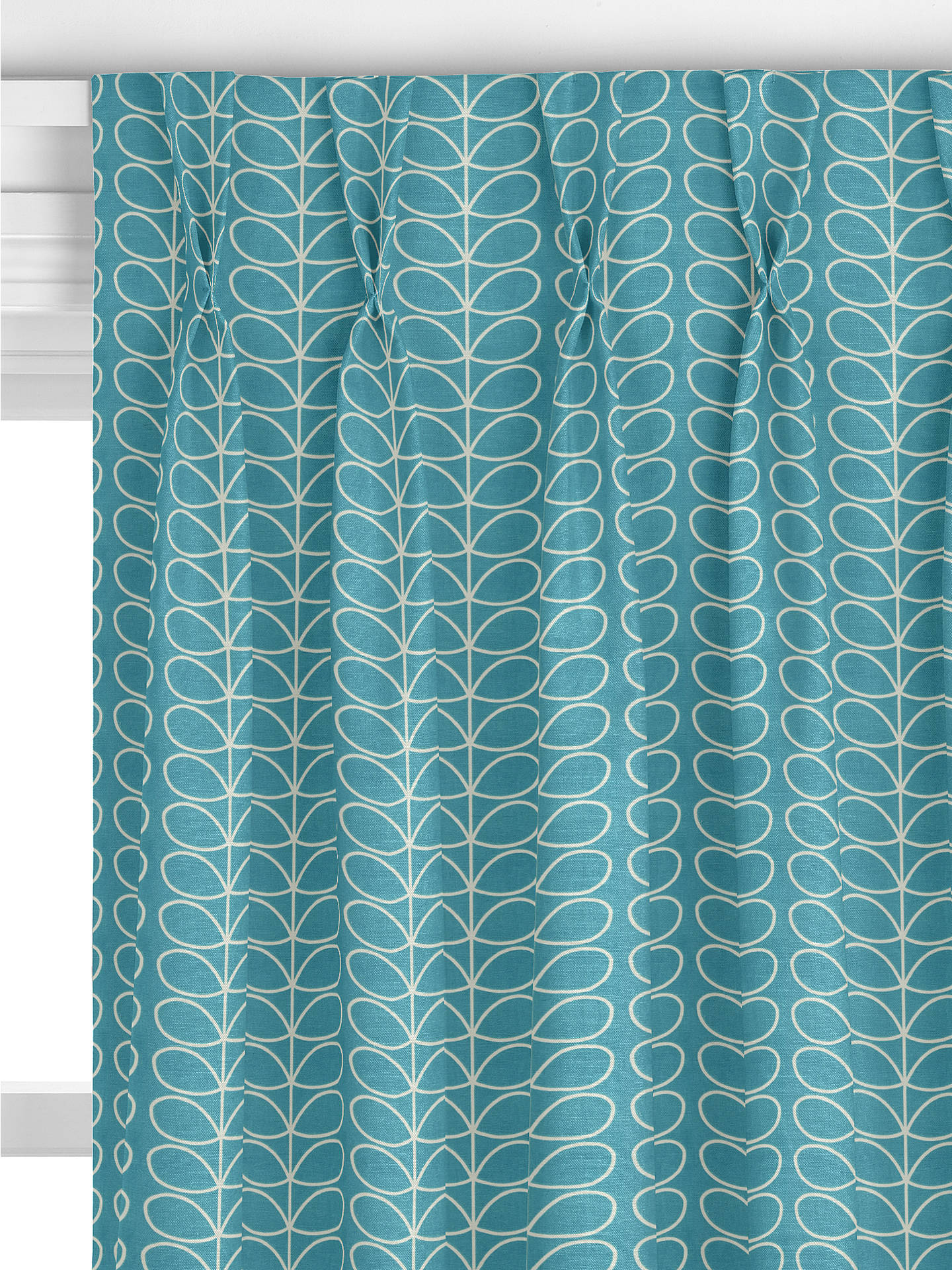 Orla Kiely Linear Stem Made to Measure Curtains, Duck Egg