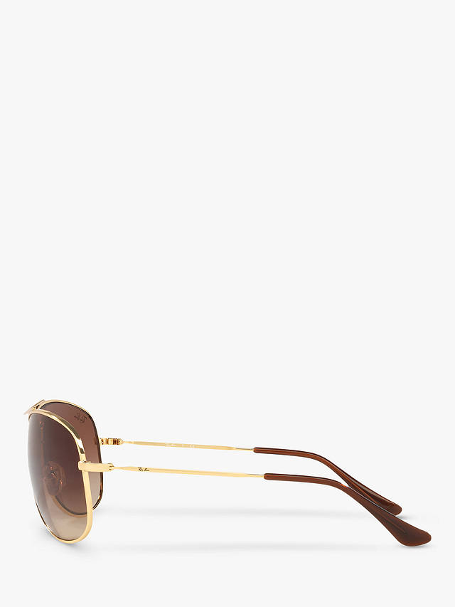 Ray-Ban RB3293 Men's Aviator Sunglasses, Gold/Brown Gradient