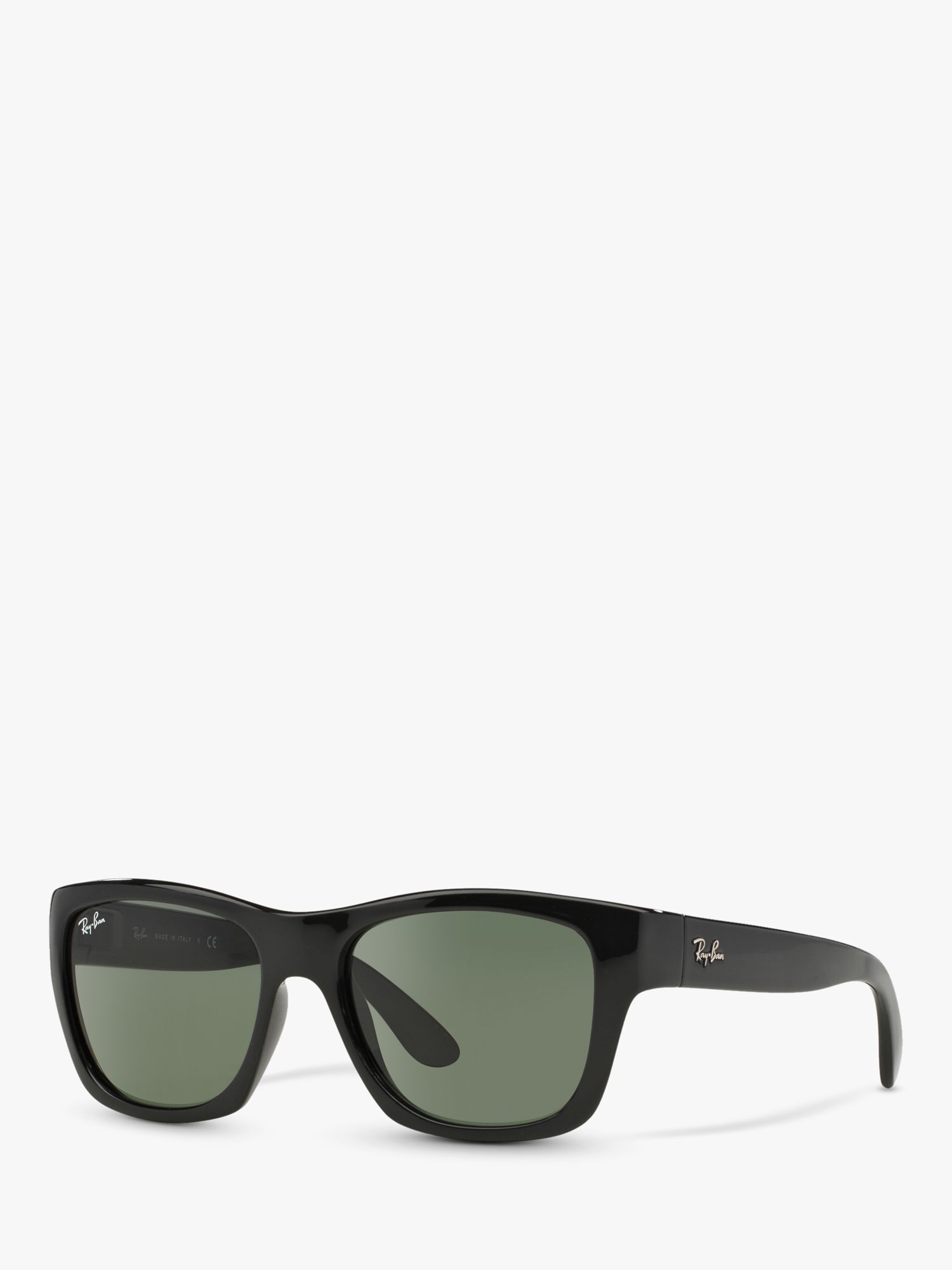 Ray-Ban RB4194 Unisex Square Sunglasses, Black/Green at John Lewis &  Partners
