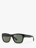 Ray-Ban RB4194 Unisex Square Sunglasses, Black/Green