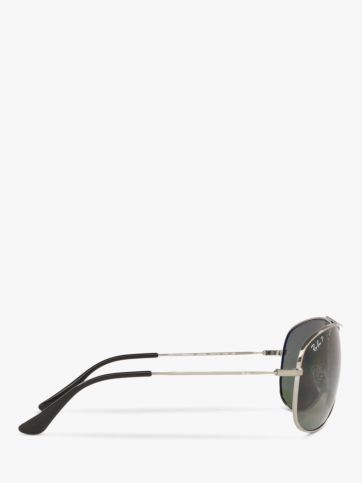 Buy Ray-Ban RB3293 Men's Polarised Aviator Sunglasses, Gunmetal/Green Online at johnlewis.com