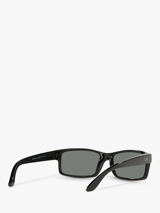 Ray-Ban RB4151 Men's Rectangular Sunglasses, Black/Grey