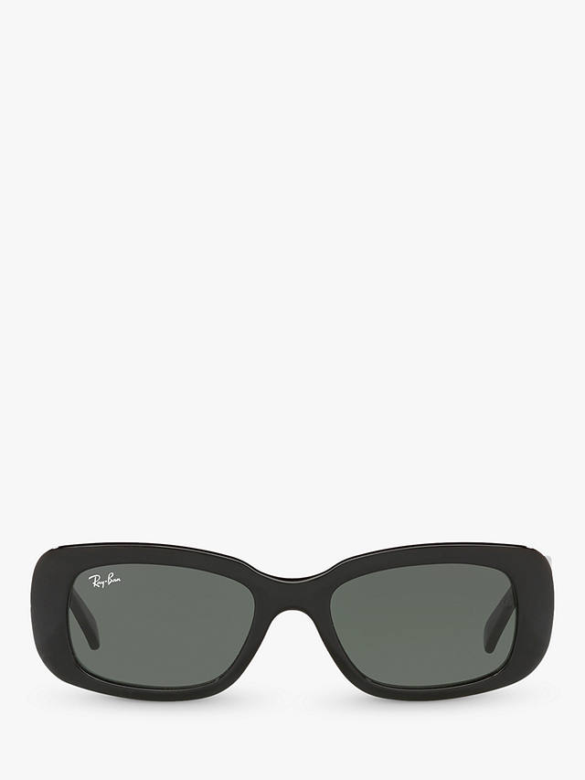Ray-Ban RB4122 Women's Rectangular Sunglasses, Black/Grey