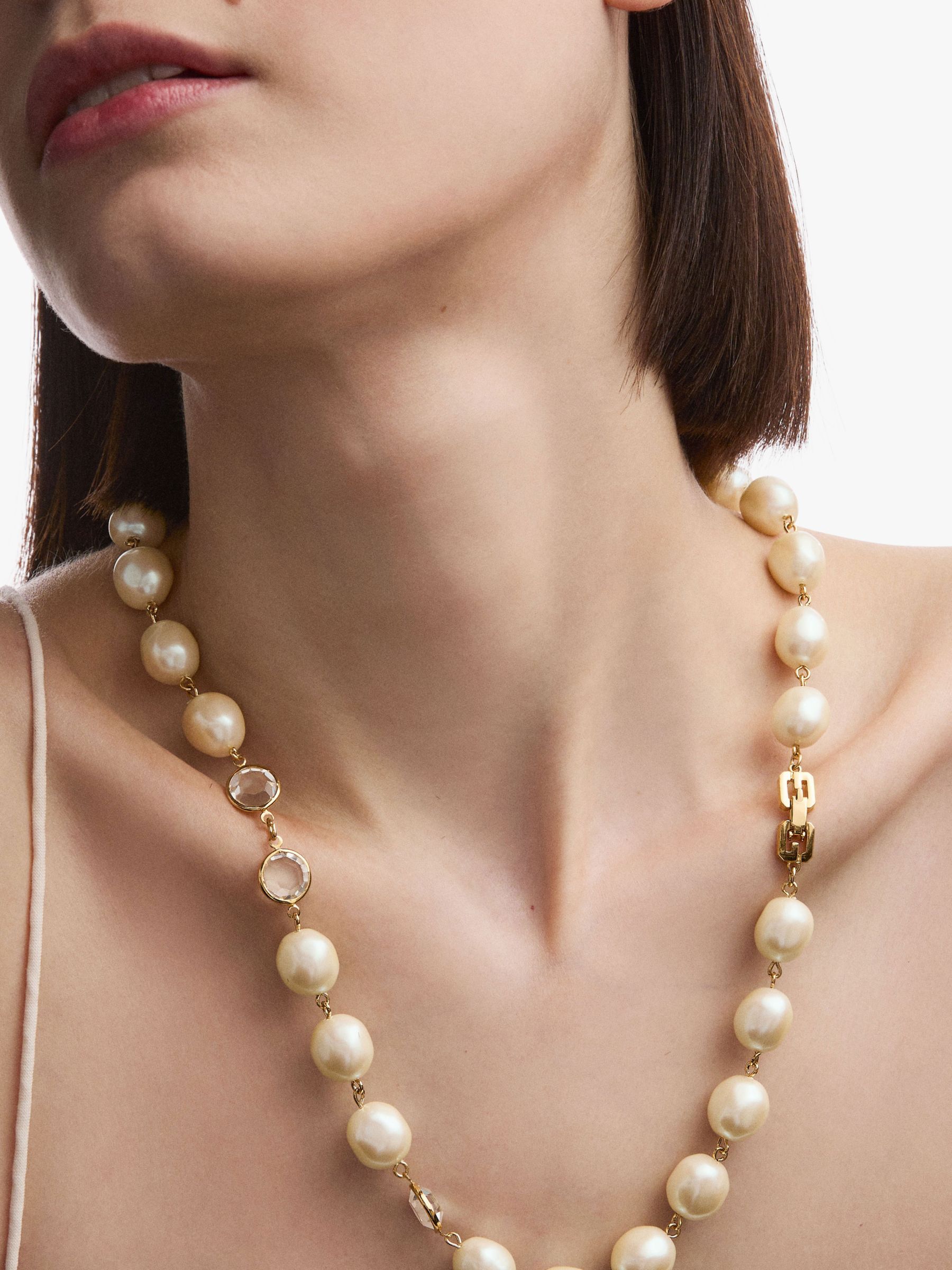 Buy Susan Caplan Vintage Givenchy Faux Pearl Necklace, Made Circa 1990s Online at johnlewis.com