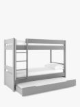 Stompa Detachable Bunk Bed with Trundle Drawer, Extra Long Single, Grey