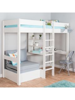 Stompa High Sleeper with Built in Desk and Chair Bed, Extra Long Single ...