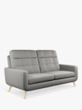 John Lewis Barbican Large 3 Seater High Back Sofa, Light Leg, Aquaclean Connie Grey