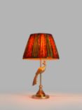 John Lewis + Matthew Williamson Peacock Lamp Base and Peacock Tapered Lampshade, Gold/Red