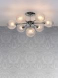 Laura Ashley Atherton Semi Flush Ceiling Light, Polished Chrome