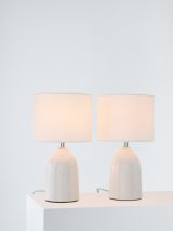 John Lewis Emilia Crystal Touch Table Lamps, Set of 2