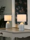 Laura Ashley Penny Ceramic Table Lamps, Set of 2, Cream